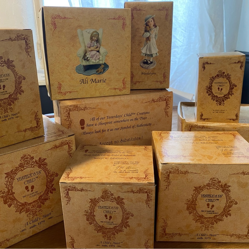Yesterday’s Child Boyds Dollstone Collection LOT of 9. Original boxes.  Like new
